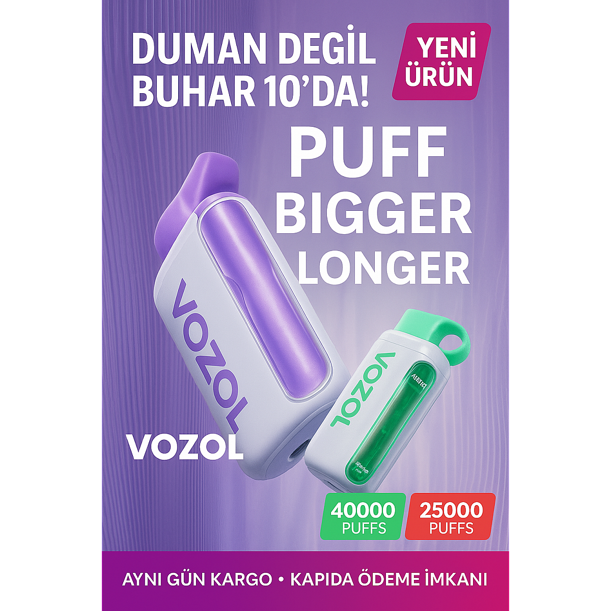 Vozol Star 40000 Puff Tek Kullanımlık Elektronik Sigara