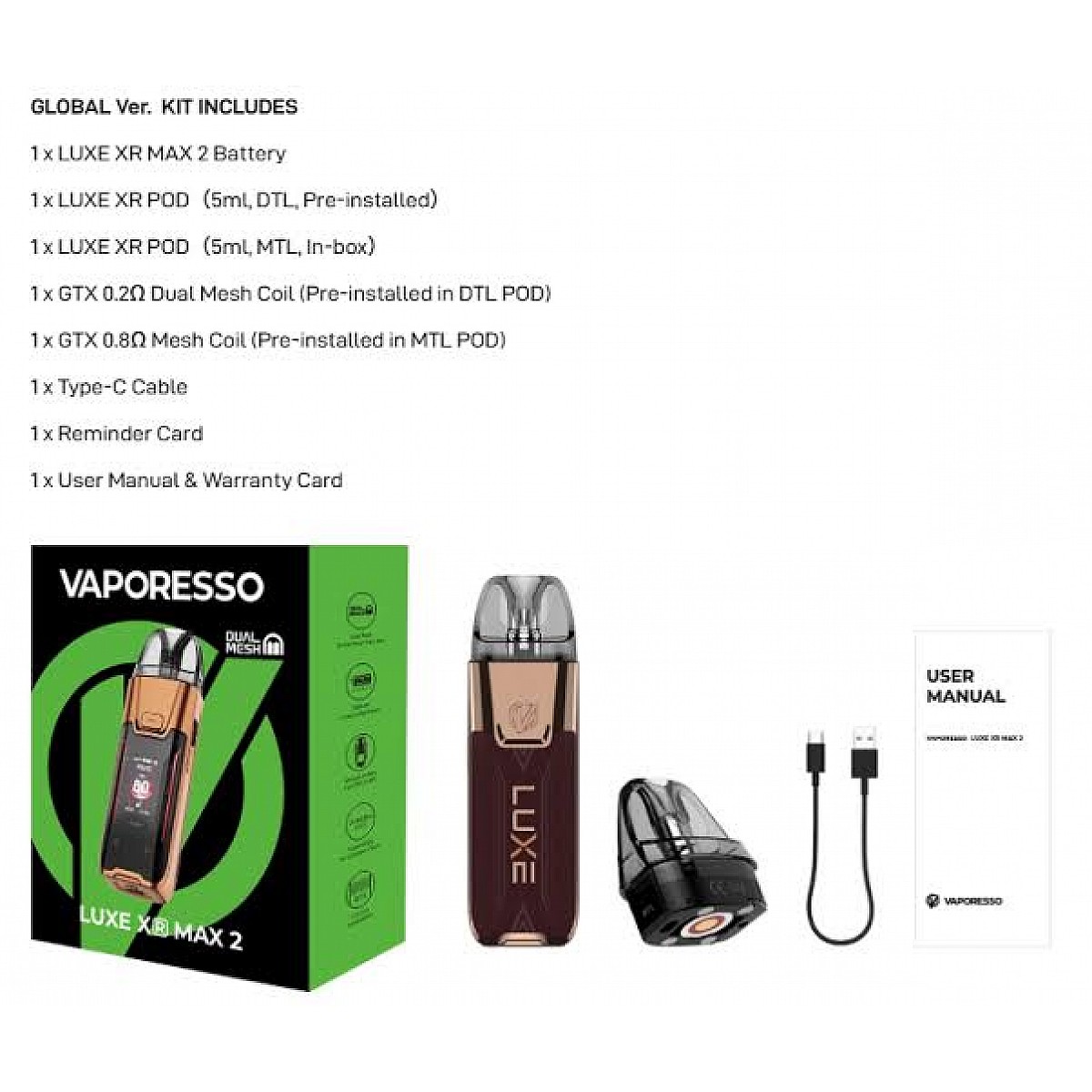 Vaporesso - Luxe XR Max 2 3200 Mah Pod Mod Elektronik Sigara