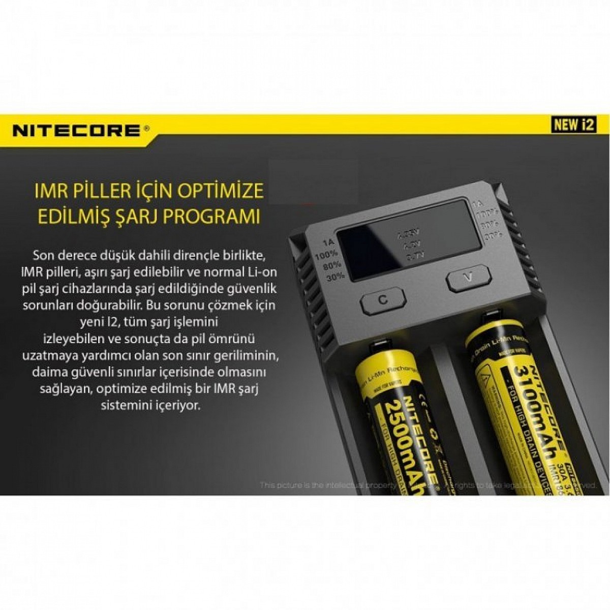 Nitecore New i2 intelli charger Li-ion 2'li Pil Şarj Cihazı