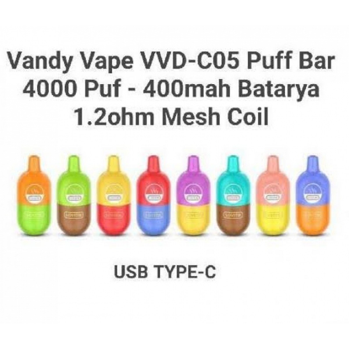 Vandy Vape - Lovitie C-05 4000 Puff Şarj Edilebilen Tek Kullanımlık Elektronik Sigara