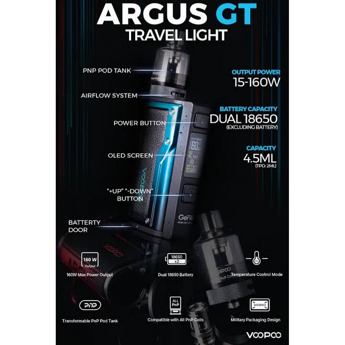 Voopoo - Argus GT 160W Elektronik Sigara Kit