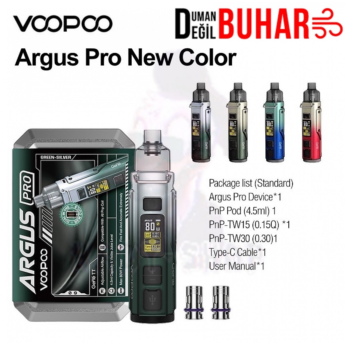Voopoo - Argus Pro 80w 3000 Mah Pod Mod Elektronik Sigara Kit